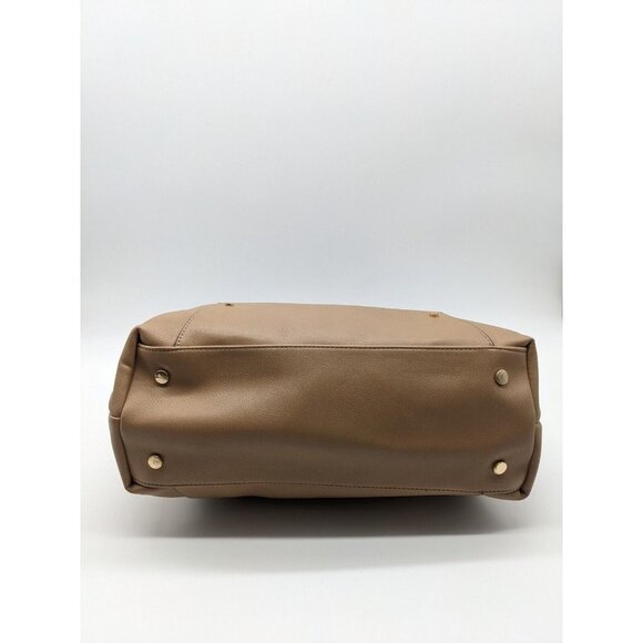 INC Trippii faux-leather chain strap women's tote shoulder bag - CAMEL (Used) - Picture 8 of 12